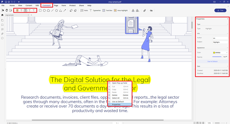 comment changer la couleur de surlignage d'un pdf